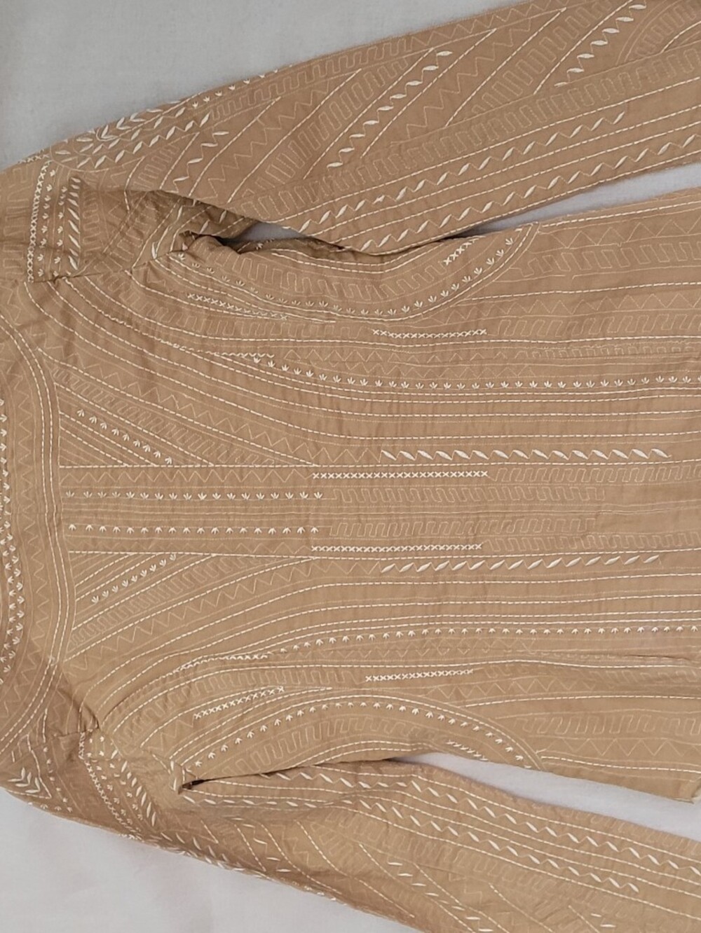 NWT! Boho Quilted Women's Fall Blazer Event Button Front Embroidered Jacket XS - Picture 8 of 16